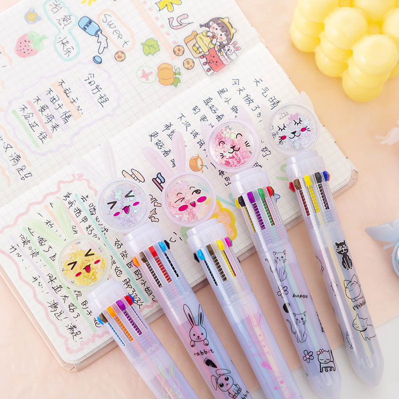 Wholesale Plastic Glitter Butterfly Rabbit Ten Color Beads